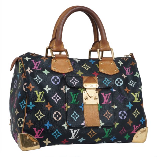 5000025884400020 1 Louis Vuitton Speedy 30 Mini Boston Monogram Handbag Multicolor Noir