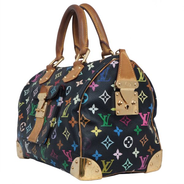 5000025884400020 2 Louis Vuitton Speedy 30 Mini Boston Monogram Handbag Multicolor Noir