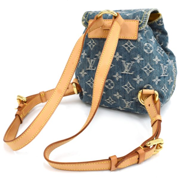 5000041884101988 4 Louis Vuitton Sack Ad PM Backpack Monogram Denim Blue Leather