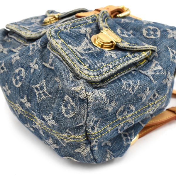 5000041884101988 7 Louis Vuitton Sack Ad PM Backpack Monogram Denim Blue Leather