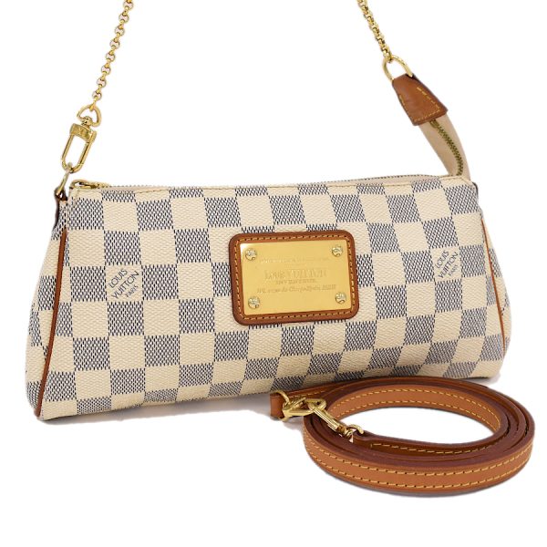 5000041884102203 1 Louis Vuitton Damier Azur Eva Handbag White