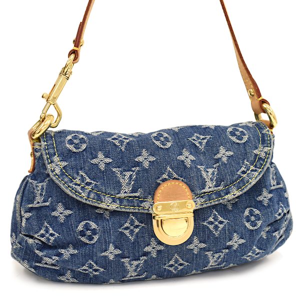 5000041884102247 1 Louis Vuitton Mini Pleaty Shoulder Bag Denim Blue