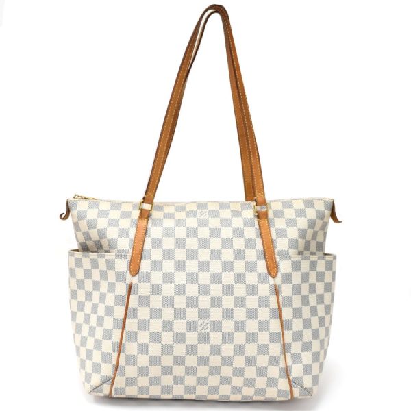 5000041884102267 3 Louis Vuitton Totally MM Tote Shoulder Bag Damier Azur Off White