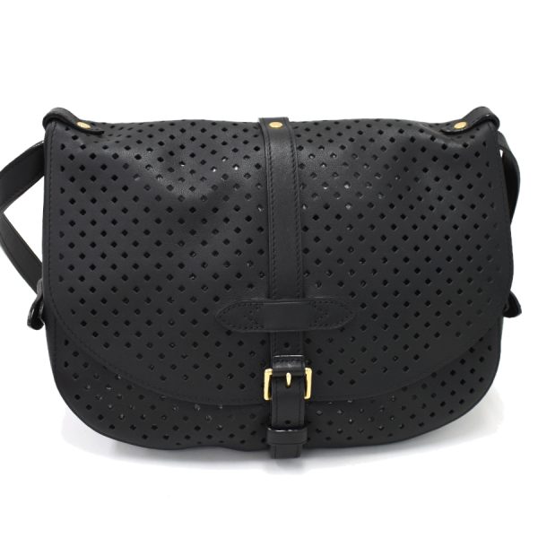 5000041884102319 3 Louis Vuitton Perfot Flore Saumur Messenger Shoulder Bag Black Cruise Leather