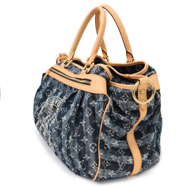 5000041884102322 2 Louis Vuitton Cabas Raye GM Handbag Monogram Denim Blue