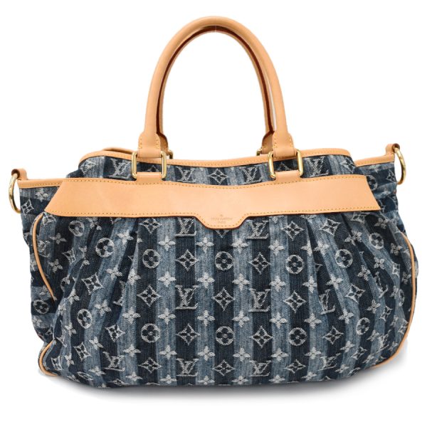 5000041884102322 3 Louis Vuitton Cabas Raye GM Handbag Monogram Denim Blue