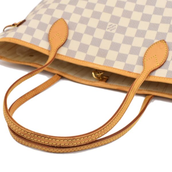 5000041884102479 6 Louis Vuitton Neverfull MM Tote Bag Damier Azur Ivory