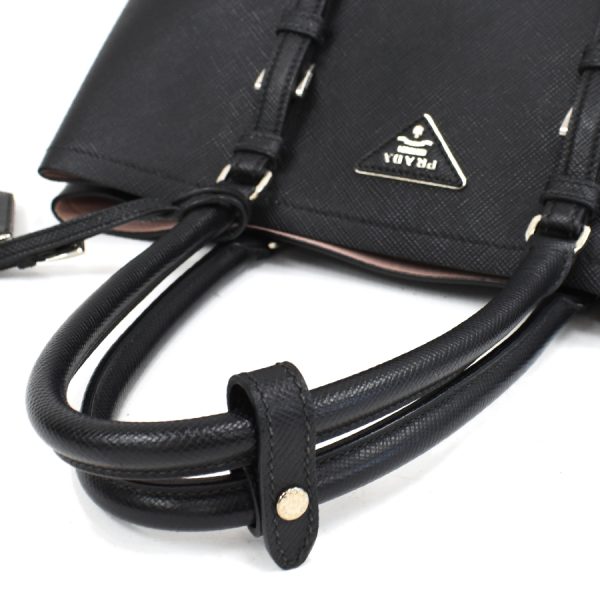 5000105884102675 7 Prada Tote Bag Saffiano Leather Nero Black Triangle Logo