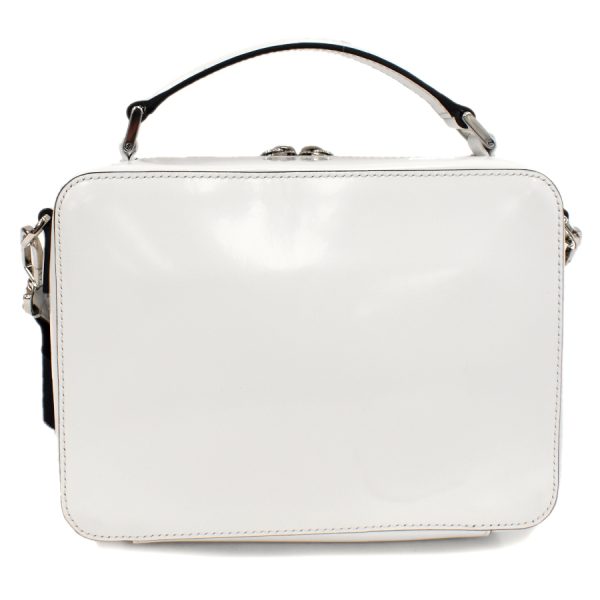 5000105884102759 3 Prada Brick 2way Crossbody Shoulder Bag Brushed Leather White Triangle Logo