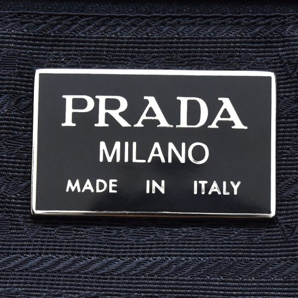 5000105884102897 9 Prada Boston Bag Plate Nylon Leather Black