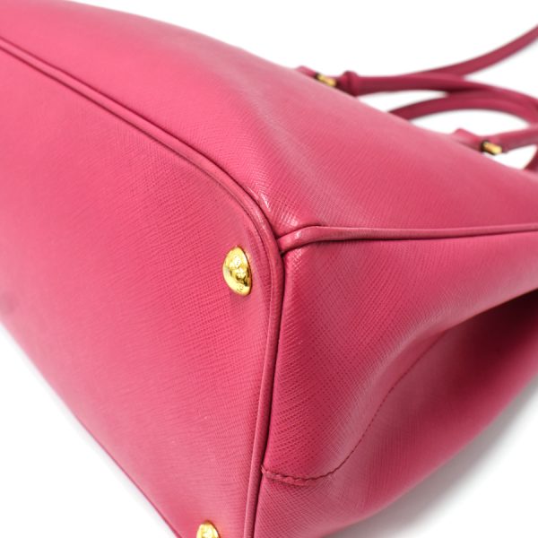 5000105884102951 6 Prada Galleria 2way Handbag Saffiano Leather Fuchsia Pink Triangle Logo