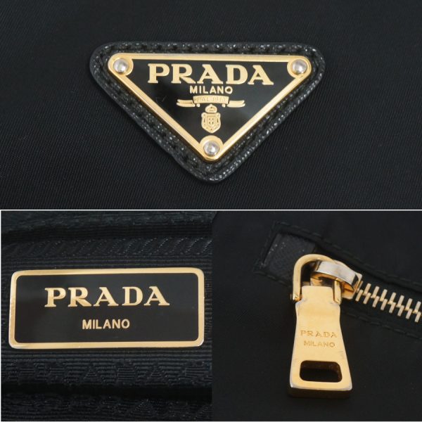 5000105884102979 9 Prada Shoulder Bag Nylon Leather Black