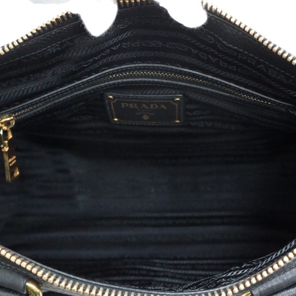 5000105884103042 8 Prada 2way Tote Shoulder Bag Leather Black Gold Hardware