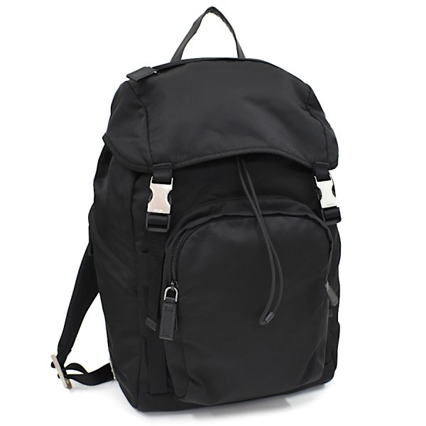 5000105884103047 1 Prada Backpack Rucksack Testu Montagne Nylon Nero Black Triangle Logo