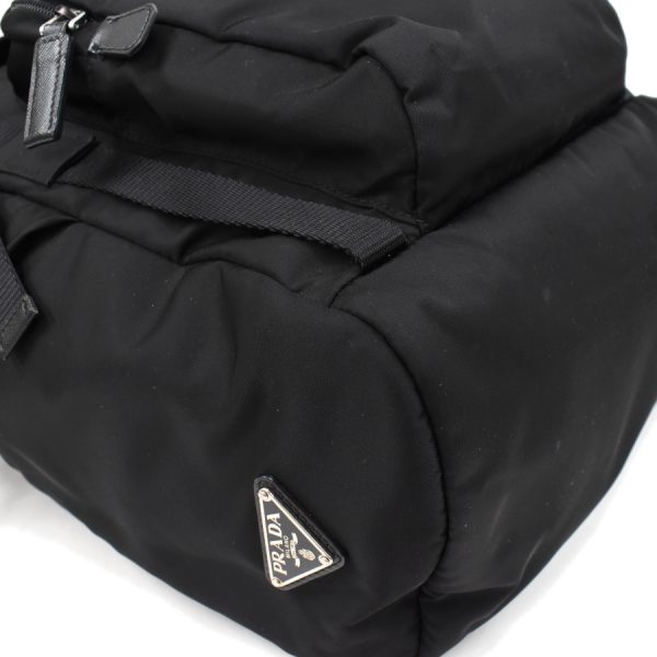 5000105884103047 6 Prada Backpack Rucksack Testu Montagne Nylon Nero Black Triangle Logo