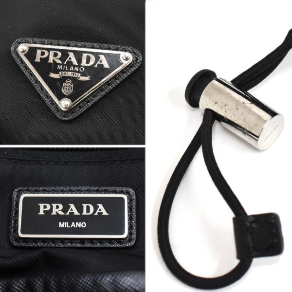 5000105884103047 9 Prada Backpack Rucksack Testu Montagne Nylon Nero Black Triangle Logo