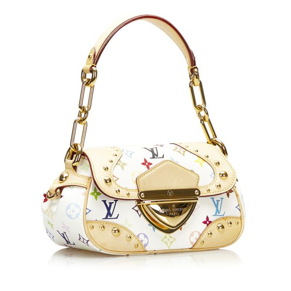 5juzjfc6hxh908j3 2 Louis Vuitton Monogram Multicolor Marilyn Shoulder Bag Bronze White PVC Leather