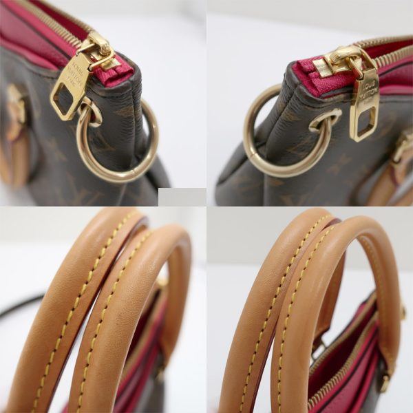 6 Louis Vuitton Pallas BB Rose Rich Monogram Red