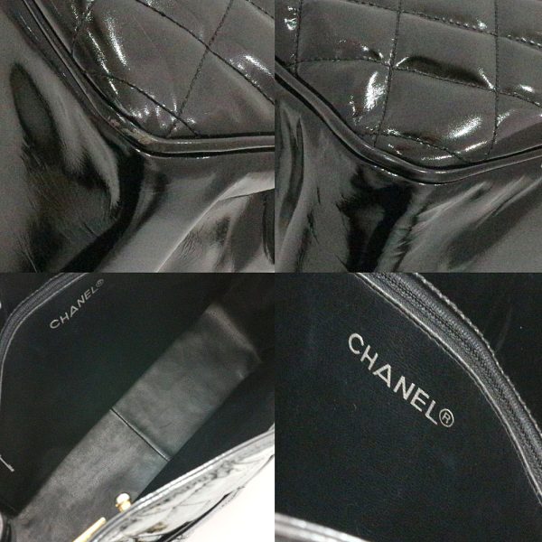 6 Chanel Chain Tote Matelasse Coco Mark Black