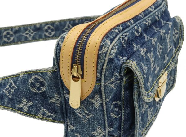 6 Louis Vuitton Denim Bum Bag Waist Bag Body Bag Blue