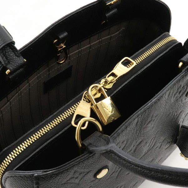 6 Louis Vuitton Monogram Empreinte Montaigne BB Mini Bag Noir Black