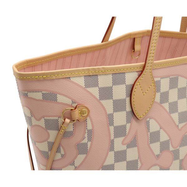 6 Louis Vuitton Damier Azur Tahiti Neverfull MM Rose Ballerine