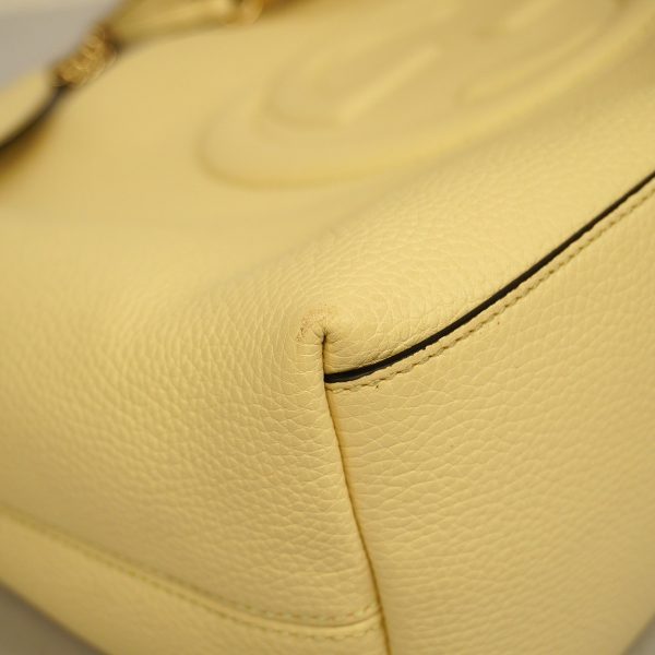 6 Gucci Shoulder Bag Soho Leather Ivory