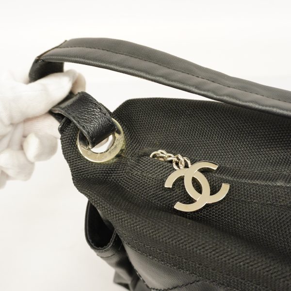 6 Chanel Shoulder Bag Paris Biarritz Canvas Black