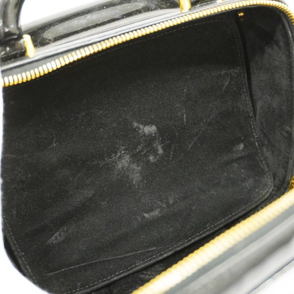 6 Chanel Vanity Bag Patent Leather Black