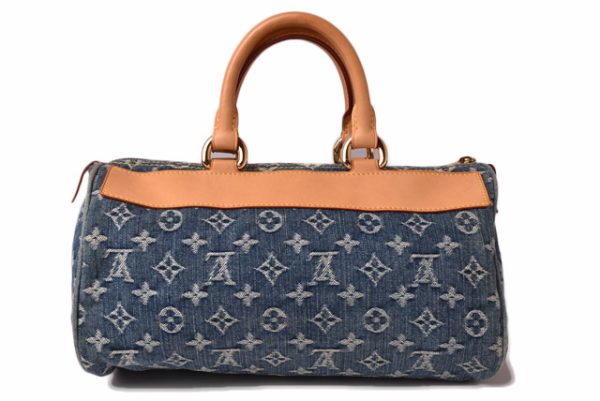 6 Louis Vuitton Tote Bag Monogram Denim Neo Speedy Blue