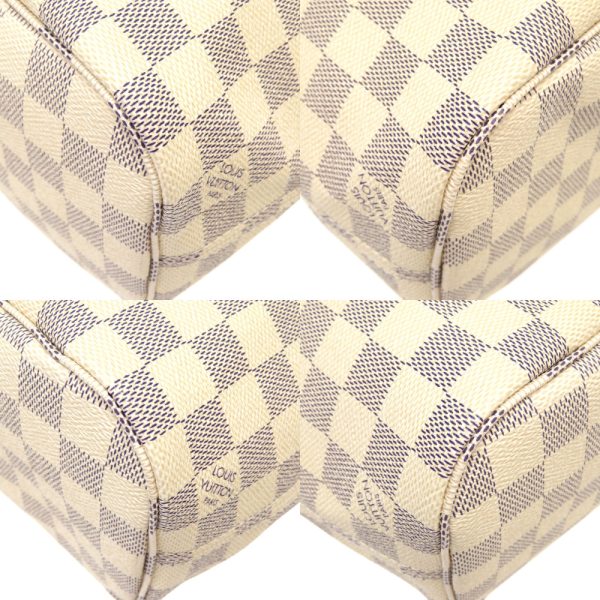 6 Louis Vuitton Damier Azur Neverfull PM Tote Bag White