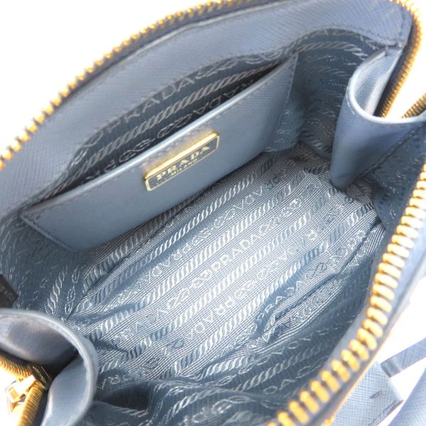 6 Prada Saffiano Leather Gold Hardware Mini Bag Handbag Blue