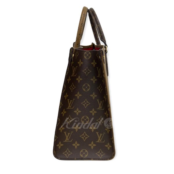 6 Louis Vuitton On the Go MM pattern tote bag Brown Beige