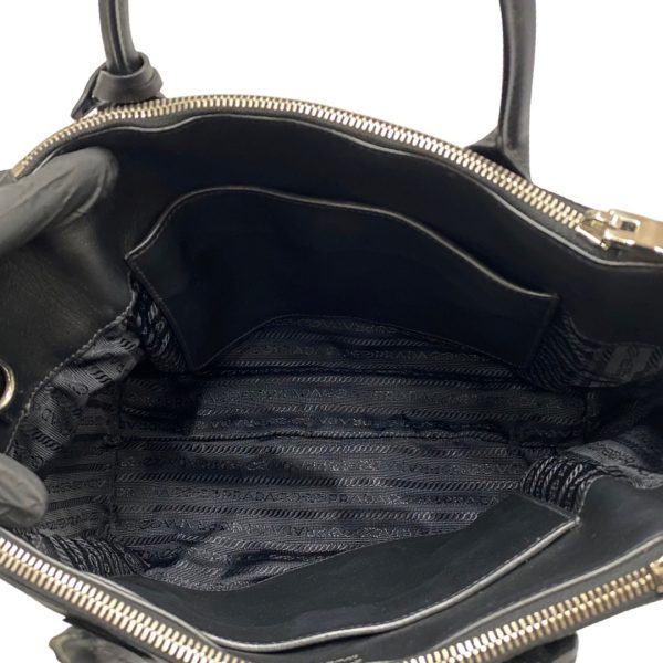 6 Prada Concept Bag Nylon Leather Genuine Leather Mini Black