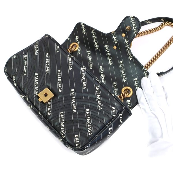 6 Gucci Balenciaga Shoulder Bag GG Marmont Hacker Black