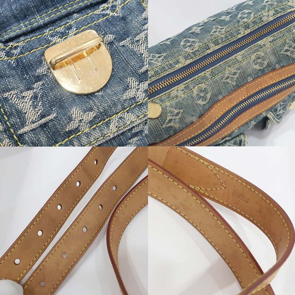 7 Louis Vuitton Shoulder Bag Baggy PM Monogram Denim Blue