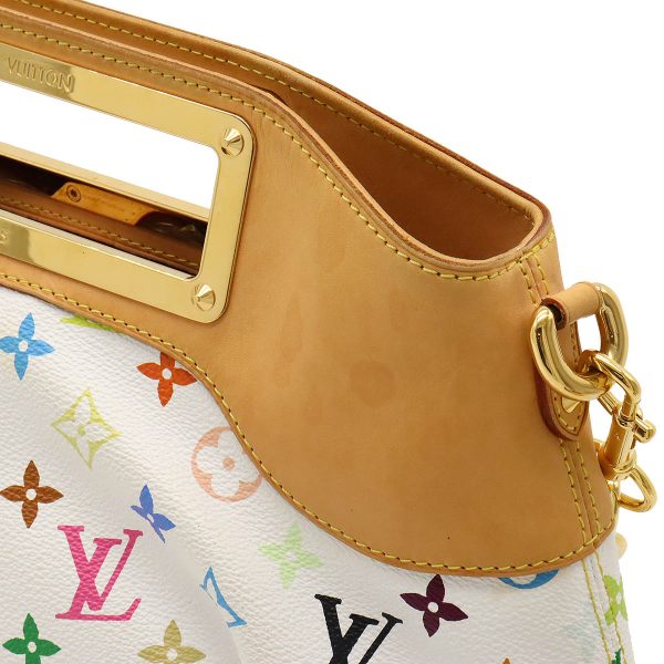 7 Louis Vuitton Multicolor Judy MM Shoulder Bag White