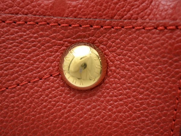 7 Louis Vuitton Monogram Emprene Montaigne MM Sleeves Red
