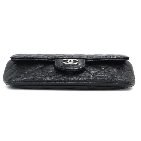 7 Chanel Timeless Classic Line Matelasse Chain Crossbody Caviar Skin Black