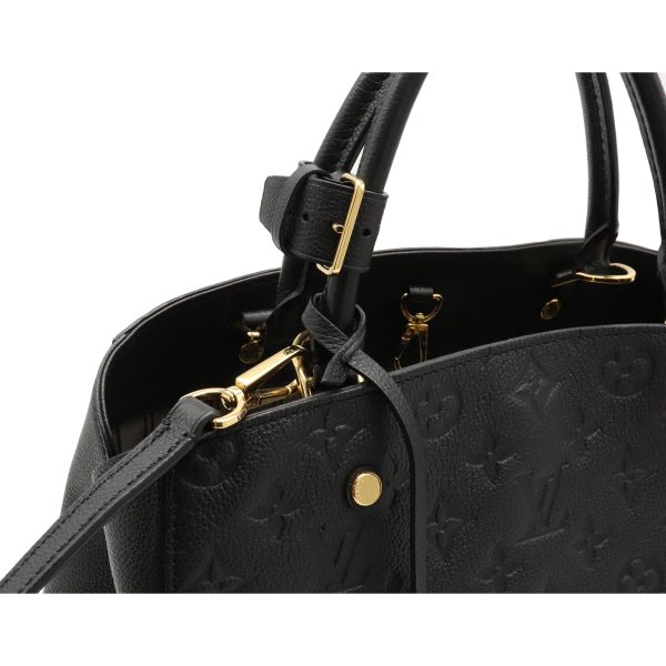 7 Louis Vuitton Empreinte Montaigne MM Shoulder Bag Noir Black