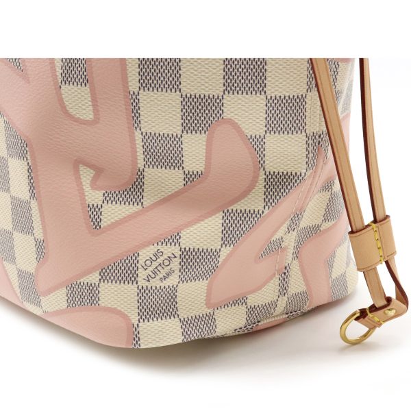 7 Louis Vuitton Damier Azur Tahiti Neverfull MM Rose Ballerine