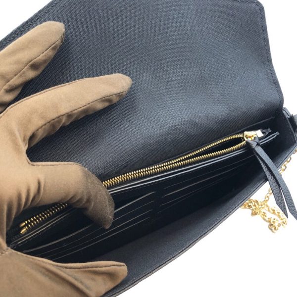 7 Louis Vuitton Pochette Félicie Empreinte Shoulder Bag Black