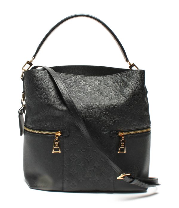 7 Louis Vuitton Melie Shoulder Bag Empreinte Leather Black