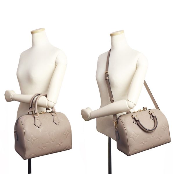 7 Louis Vuitton Speedy Bandouliere 25 Crossbody Empreinte Tourtrail Beige