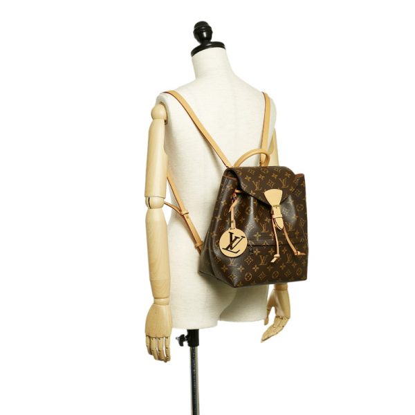 7 Louis Vuitton Monogram Monsouris PM Rucksack Backpack Brown