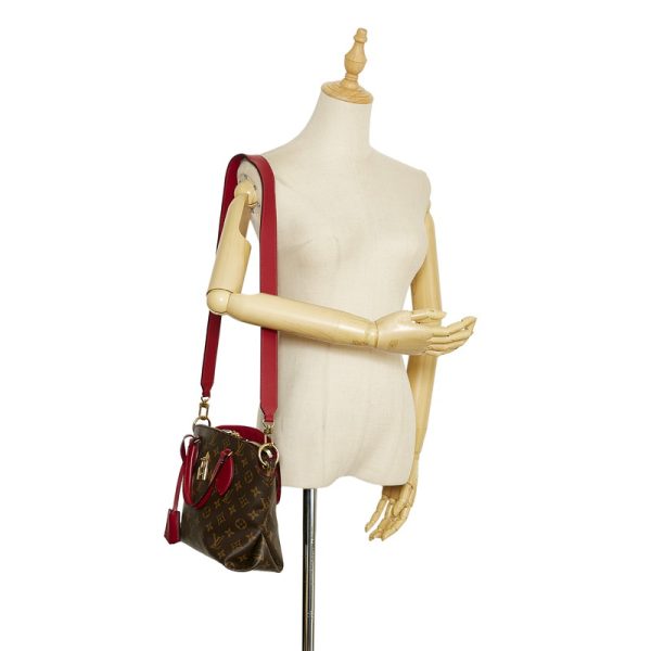 7 Louis Vuitton Flower Zipped PM Handbag Shoulder Bag Brown