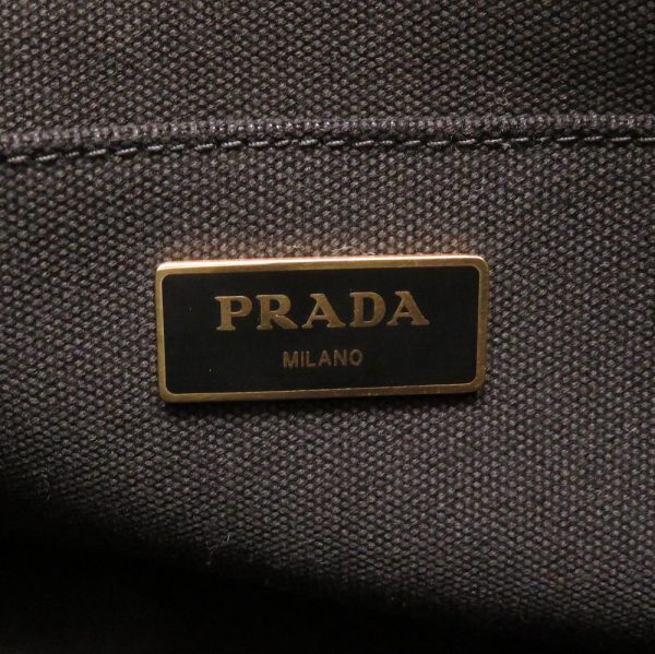 7 Prada Canapa Canvas Gold Hardware Handbag Black