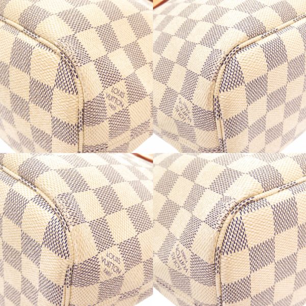 7 Louis Vuitton Damier Azur Neverfull PM Tote Bag White