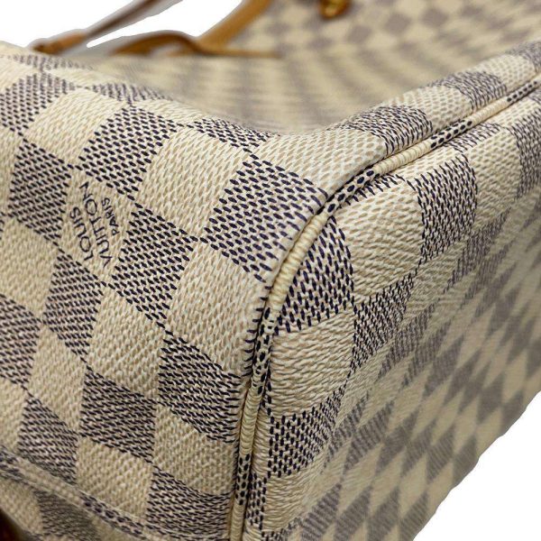 7 Louis Vuitton Tote Bag Damier Azur Neverfull MM Beige