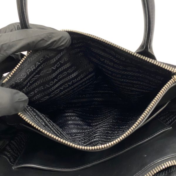 7 Prada Concept Bag Nylon Leather Genuine Leather Mini Black